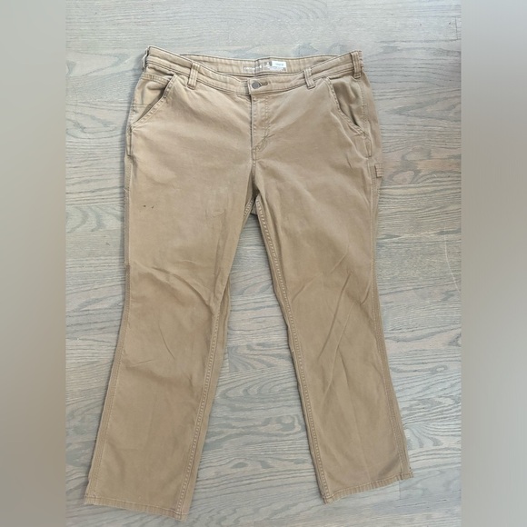 Carhartt Women’s Loose Fit Canvas Work Pant size 18 short tan khaki - Picture 10 of 10